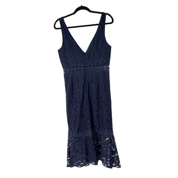 Bardot Fiona Trumpet Dress Navy Blue Women’s Sz‎ 8 - Picture 9 of 9